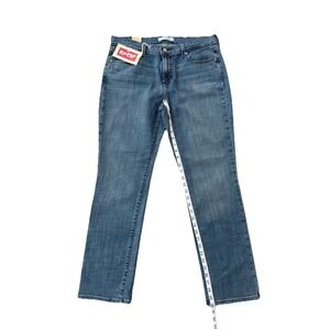 Levi's 505 Womens Jeans 14S Short 34x30 Straight Mid Rise Stretch Blue NWT